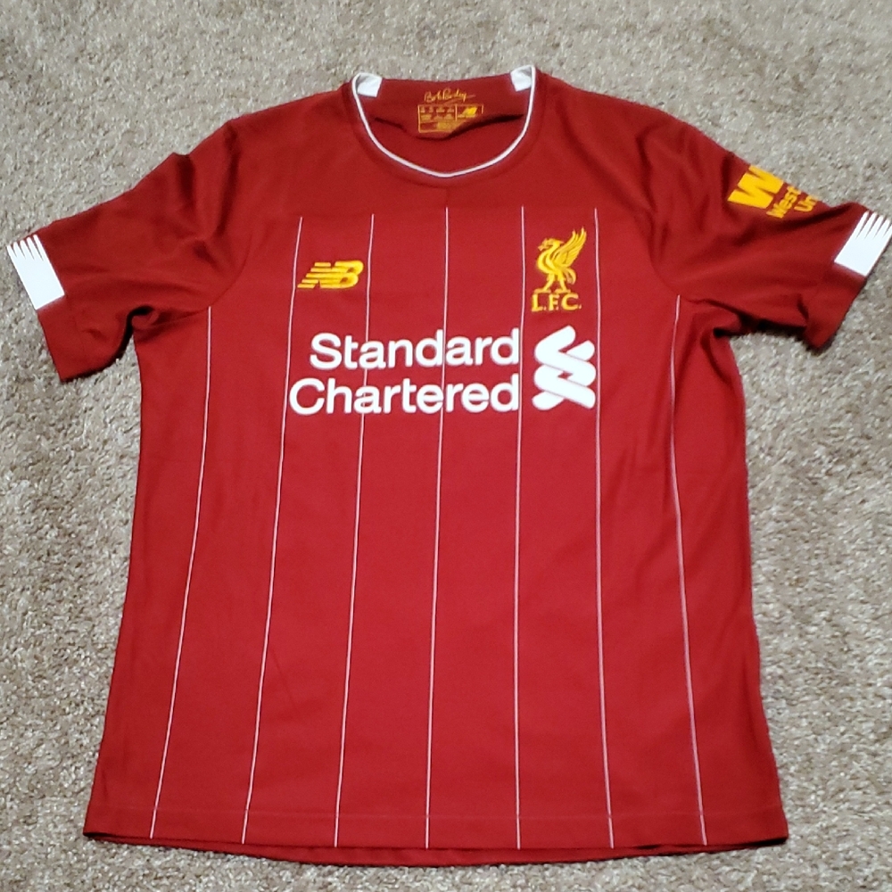New Balance Red and White Liverpool FC Shirt